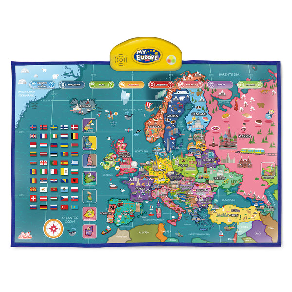 BEST LEARNING i-Poster: My Europe Interactive Map close up isolated product view