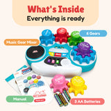 BEST LEARNING Music Gear Mixer - Kids DJ Mixer Table and Music Toy