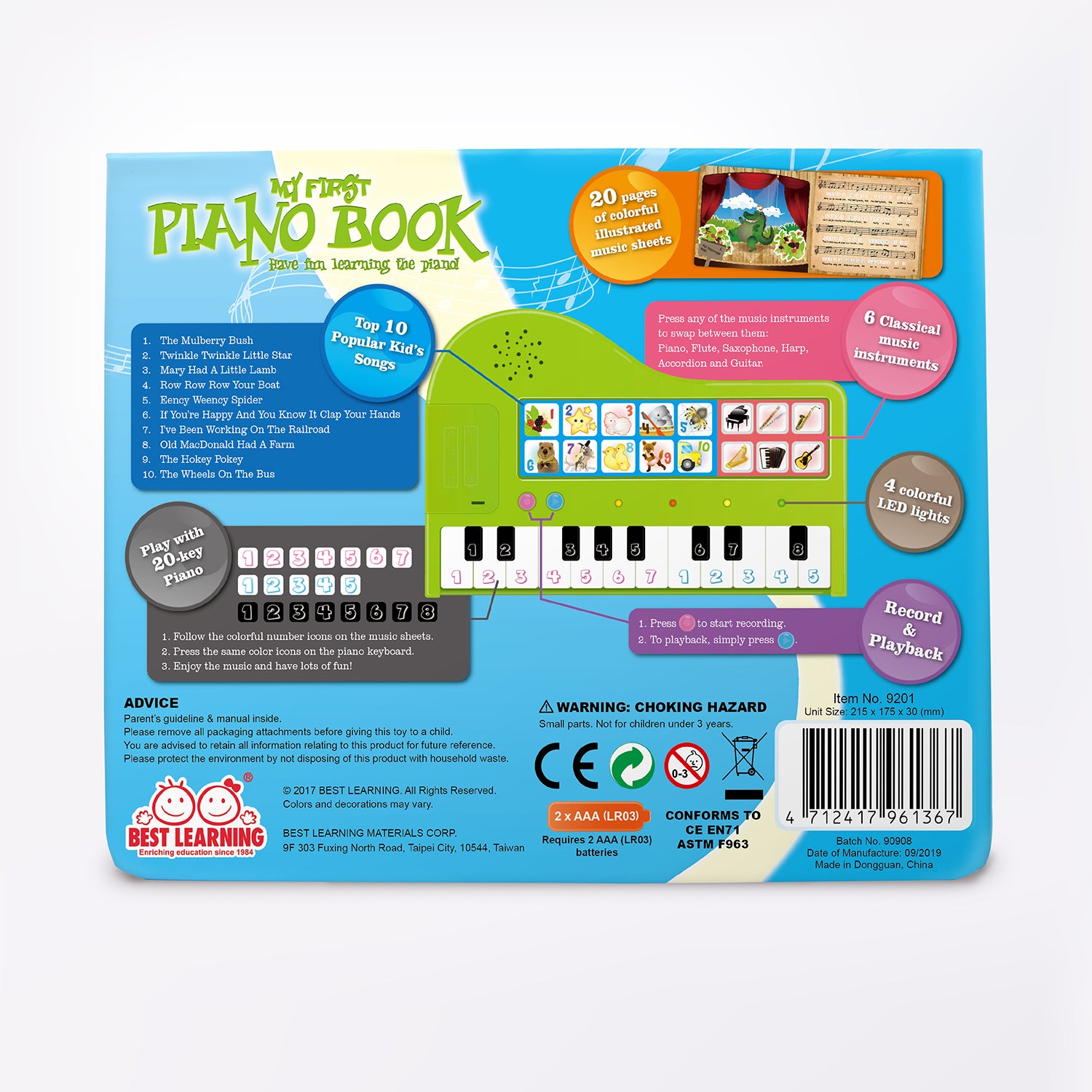 My First Piano Book | Educational Learning Toys for Children